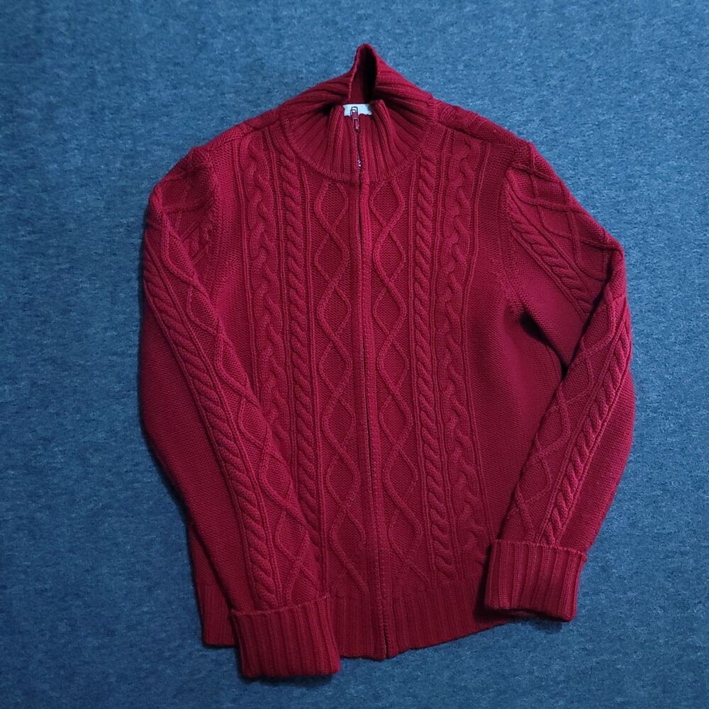 Petite Sophisticate Small sweater Italian Merino Wool full zipper crew knit